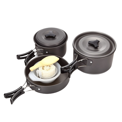 Outdoor Cookware - Portable Pot, Pan, Bowl Set