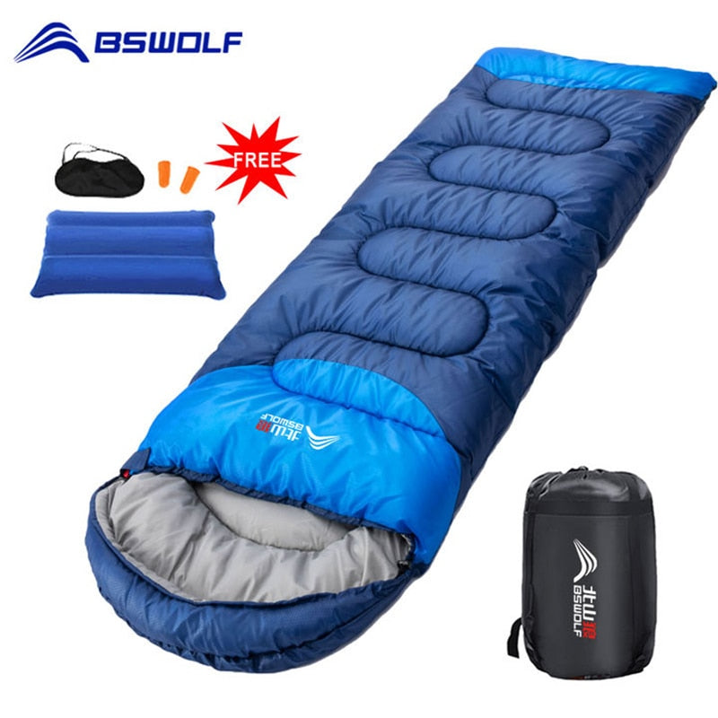 BSWOLF Camping Sleeping Bag Ultralight Waterproof 4 Season Warm Envelope Backpacking Sleeping Bags for Outdoor Traveling Hiking